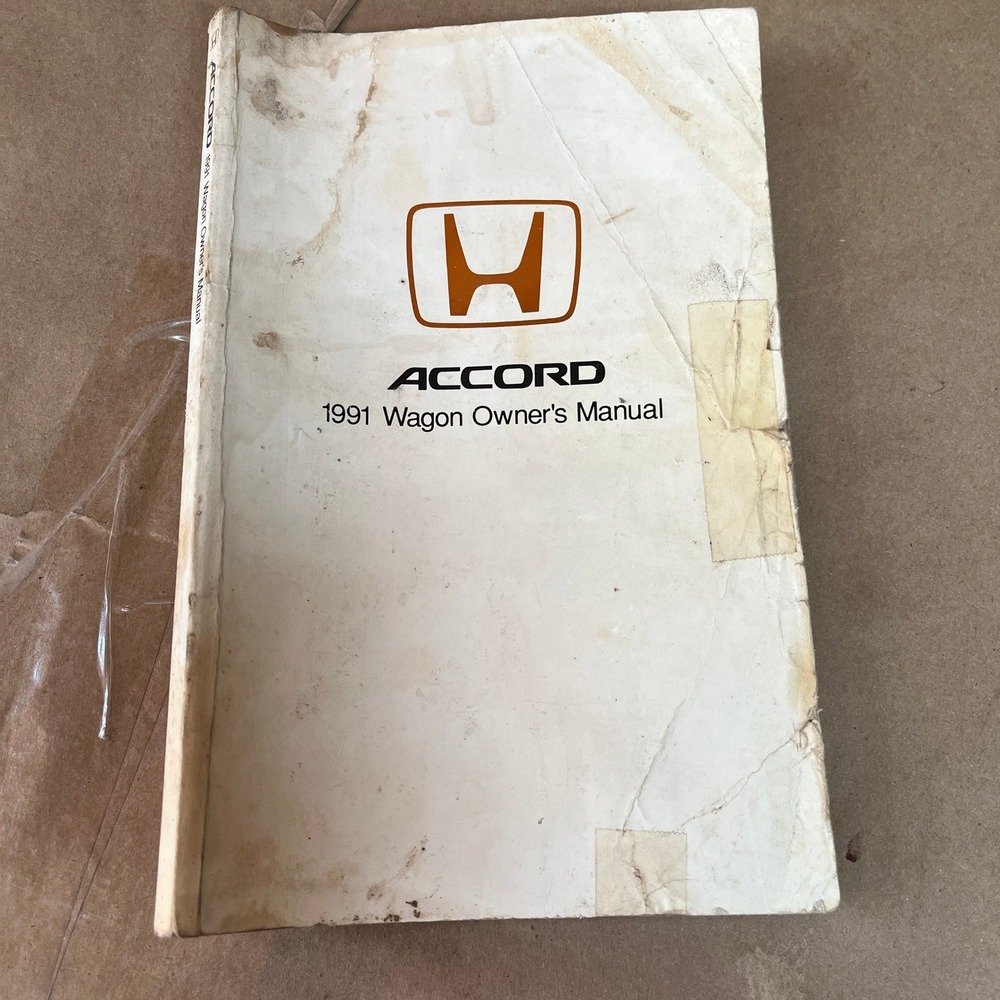 1991‎ Honda Accord Wagon Owners Manual Factory Maintenance Service Book